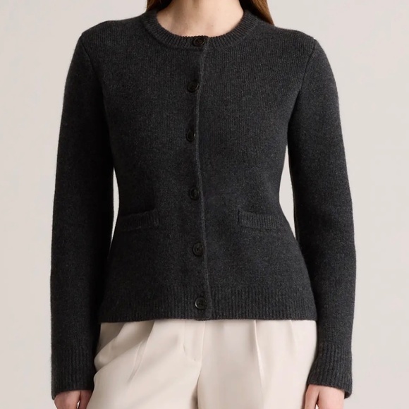 Quince Mongolian Cashmere Structured Cardigan - Picture 2 of 4